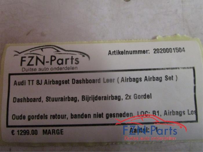 Airbag set + dashboard Audi TT (22727695)