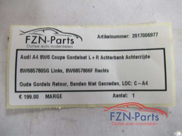 Audi A5 8W6 Coupe Gordelset L+R Achterbank Achterzijde