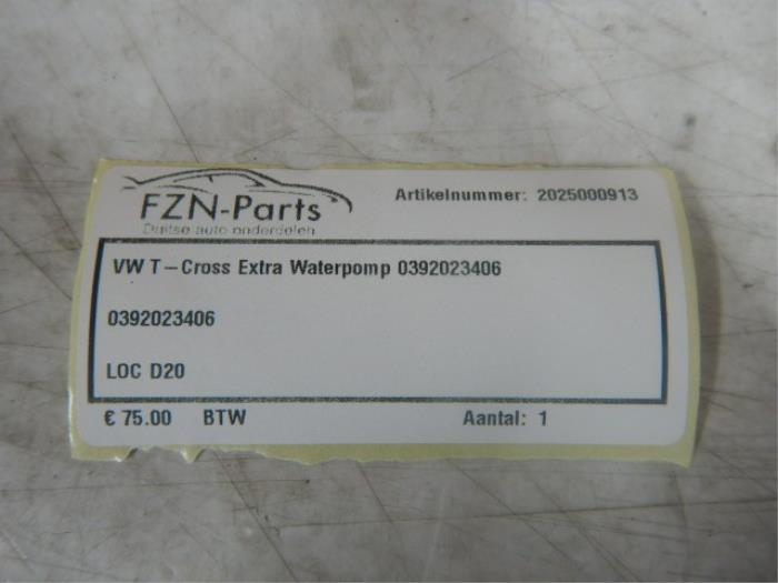 Extra waterpomp Volkswagen T-Cross (22729254)