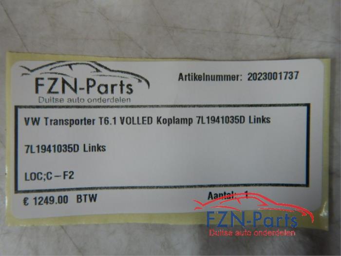 Koplamp links Volkswagen Transporter (22721490)