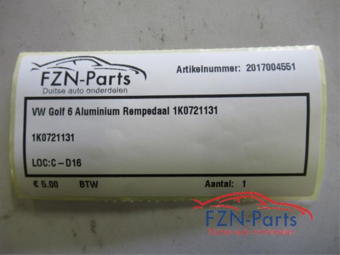 VW Golf 6 Aluminium Rempedaal