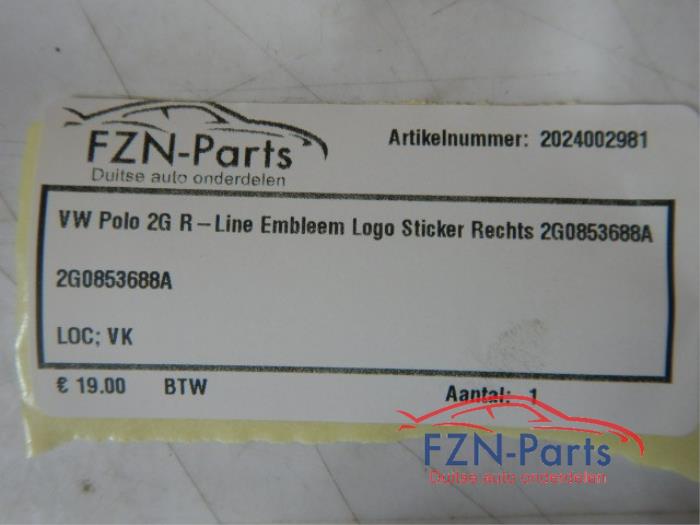 Embleem Volkswagen Polo (22729210)