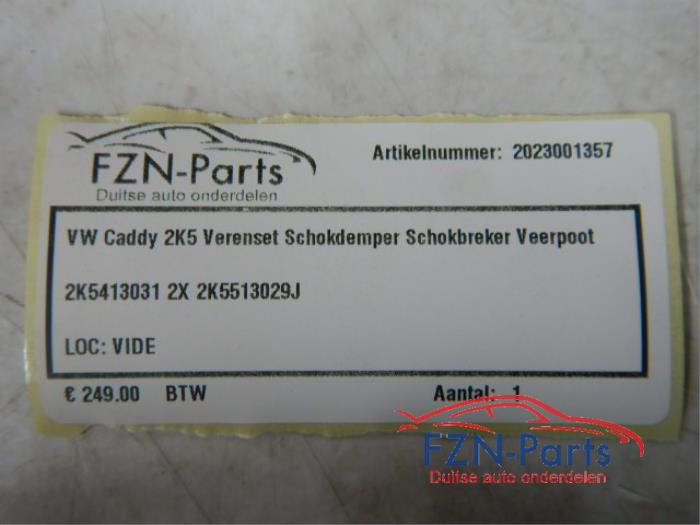 VW Caddy 2K5 Verenset Schokdemper Schokbreker Veerpoot