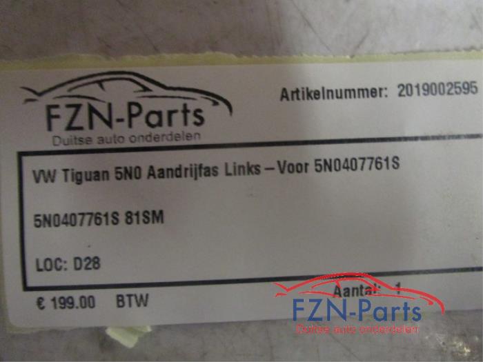VW Tiguan 5N0 Aandrijfas Links-Voor