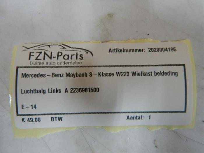 Mercedes-Benz Maybach S-Klasse W223 Wielkast Bekleding Luchtbalg