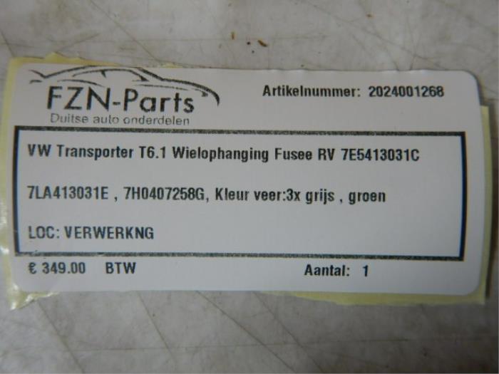 VW Transporter T6.1 Wielophanging Fusee RV