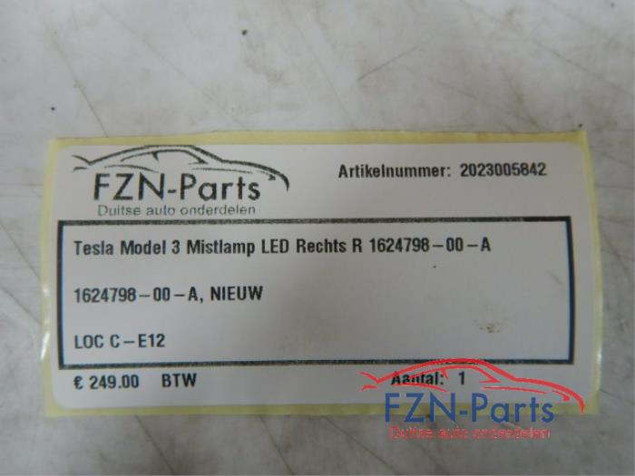 Mistlamp rechts-voor Tesla Model 3 (22736155)