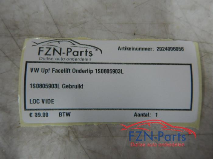 VW UP! Facelift Onderlip