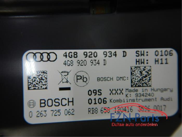 Audi A6 4G 2.0 TDI Tellerunit Kilometerteller