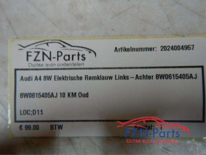 Audi A4 8W Elektrische Remklauw Links-achter