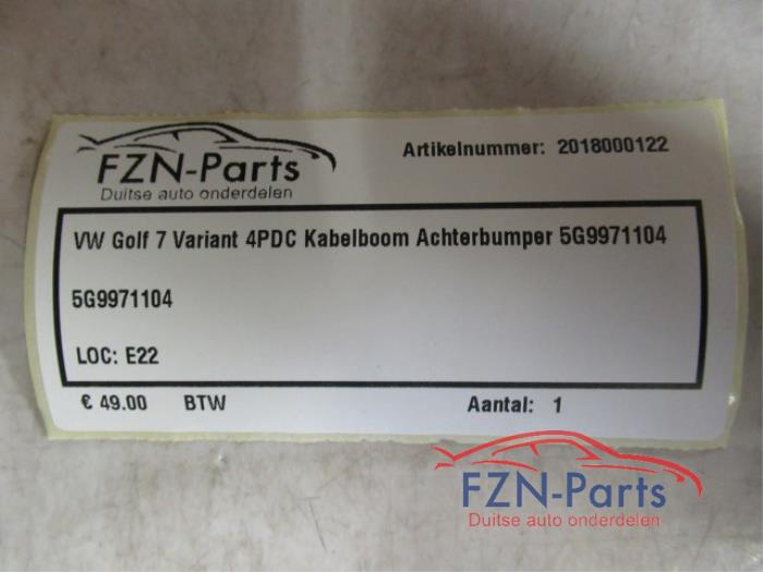 VW Golf 7 Variant 4PDC Kabelboom Achterbumper