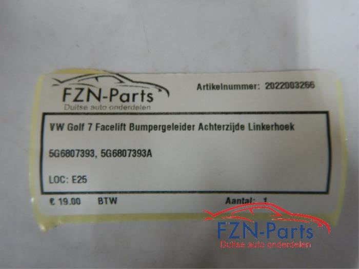 VW Golf 7 Facelift Bumpergeleider Achterzijde Linker hoek