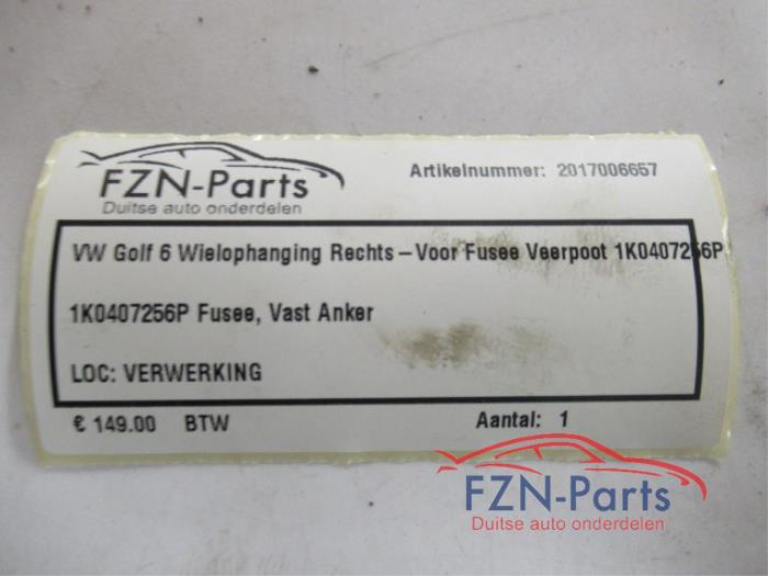 VW Golf 6 Wielophanging Rechts-voor Fusee Veerpoot
