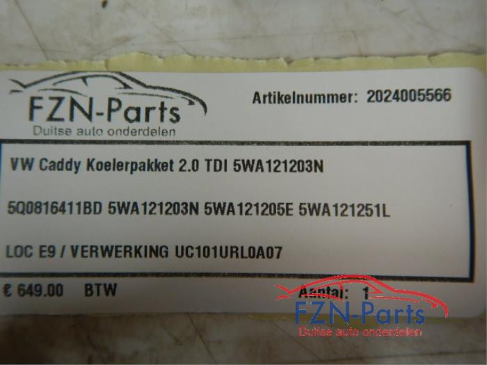Koelerset Volkswagen Caddy (22726907)