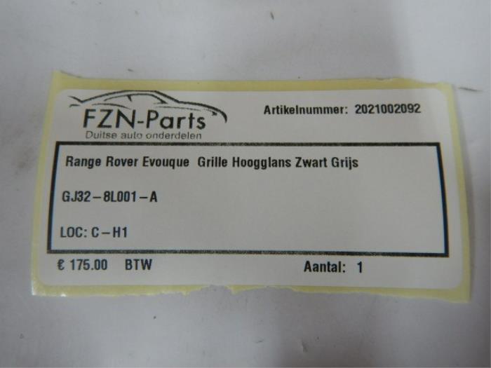 Range Rover Evoque Grille Hoogglans Zwart Grijs