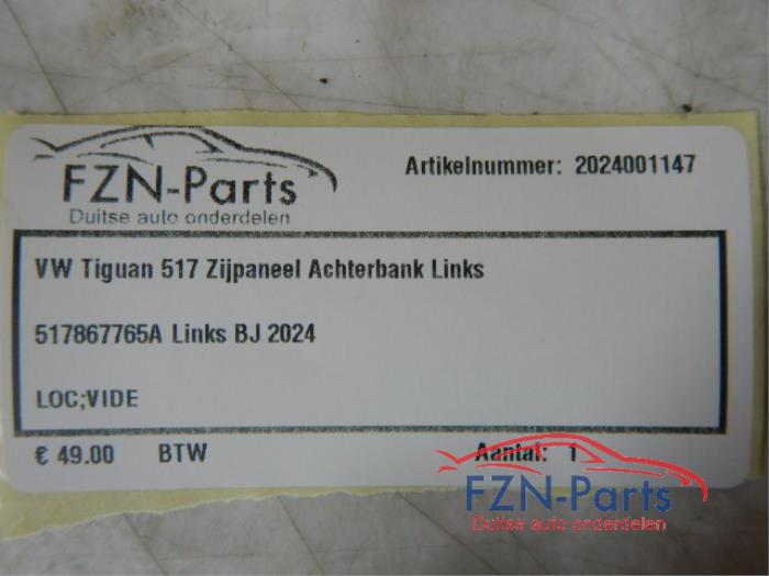 VW Tiguan 571 Zijpaneel Achterbank Links