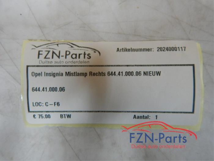 Opel Insignia Mistlamp Rechts