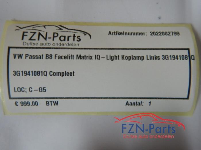 VW Passat B8 Facelift Matrix IQ-Light Koplamp Links
