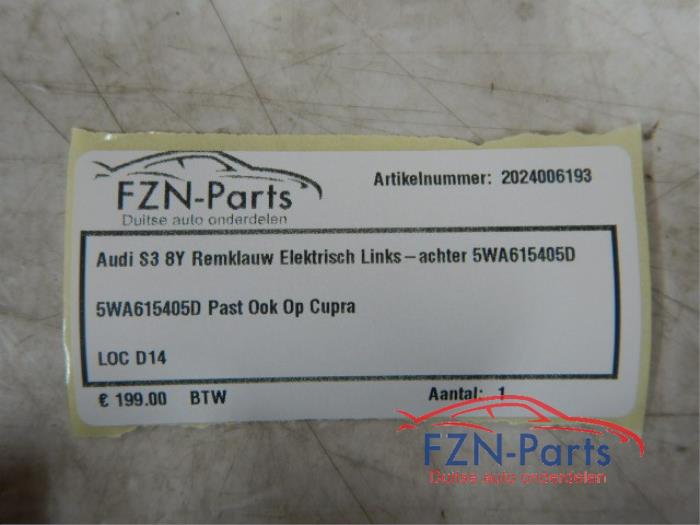 Audi S3 8Y Remklauw Elektrisch Links-achter