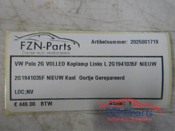 VW Polo 2G VOLLED koplamp Links L