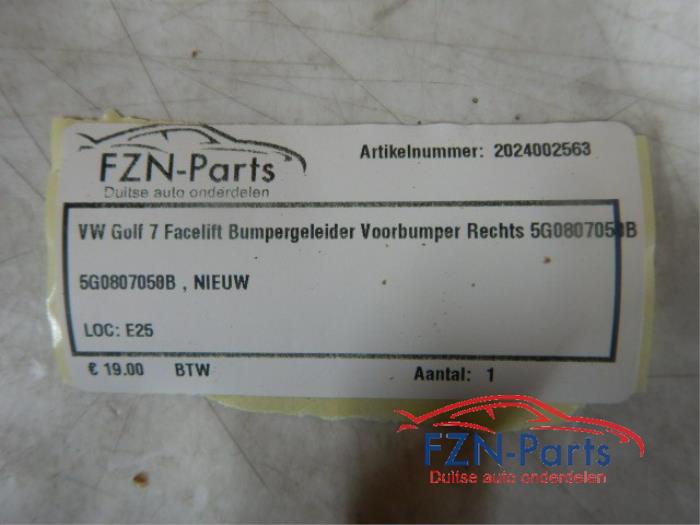 VW Golf 7 Facelift Bumpergeleider Voorbumper Rechts