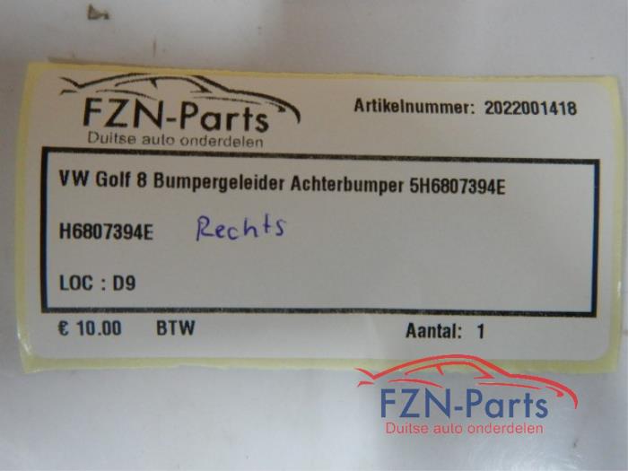 VW Golf 8 Bumpergeleider Achterbumper Rechts