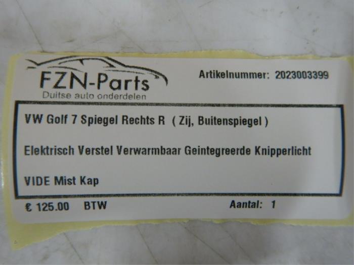 Buitenspiegel rechts Volkswagen Golf (22724560)