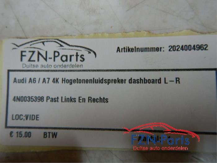 Audi A6 / A7 Hogetonenluidspreker Dashboard Links Rechts