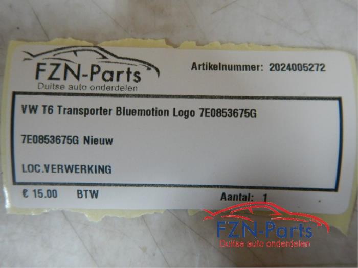 VW Transporter T6 Bluemotion Grille Logo achterklep achterdeur