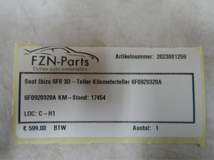 Seat Ibiza 6F0 3D-Teller Kilometerteller