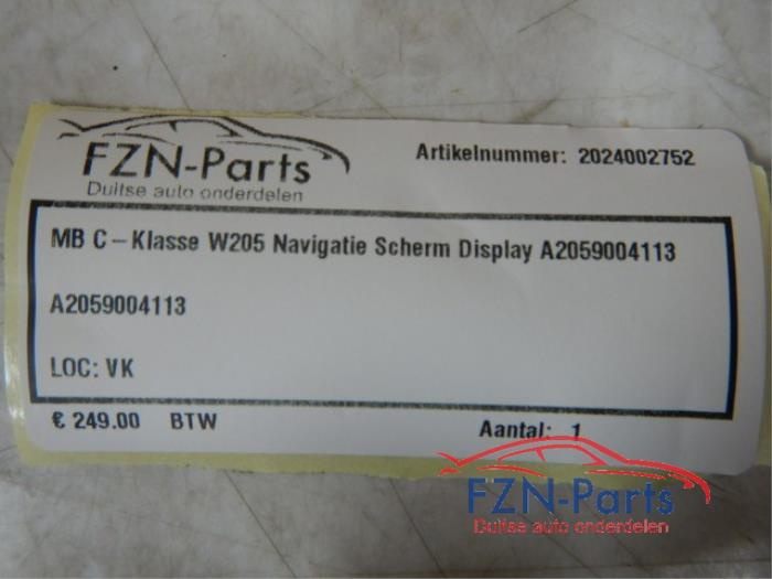 Mercedes-Benz C-Klasse W205 Navigatie Scherm Display