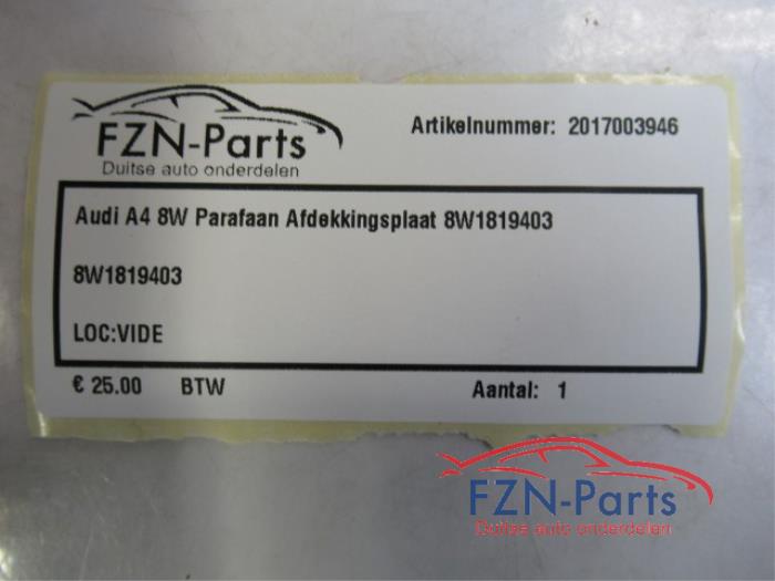 Audi A4 8W Parafaan Afdekkingsplaat