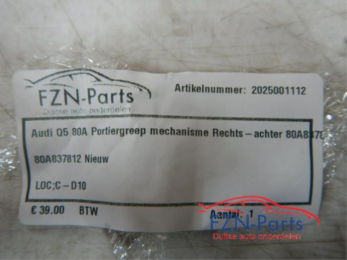 Portiergreep 4Deurs rechts-achter Audi Q5 (22740455)