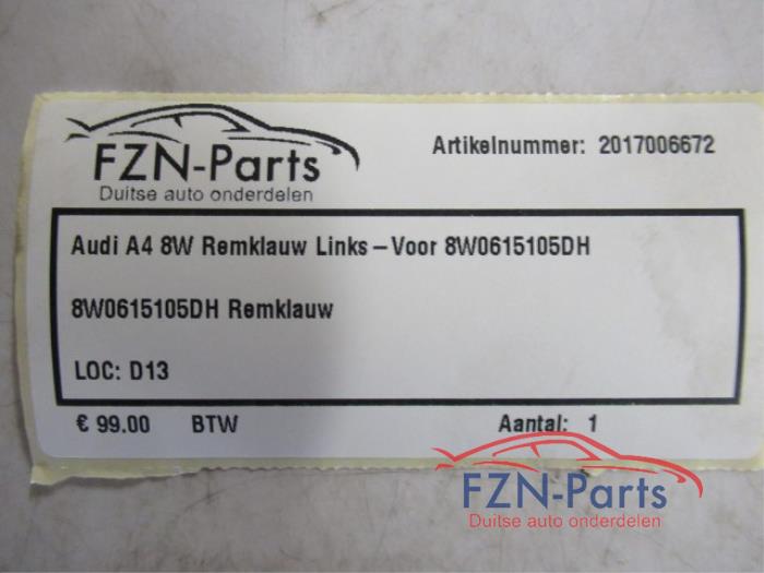 Audi A4 8W Remklauw Links-Voor