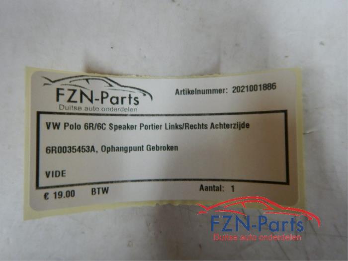 VW Polo 6R/6C Speaker Portier Links/Rechts Achterzijde