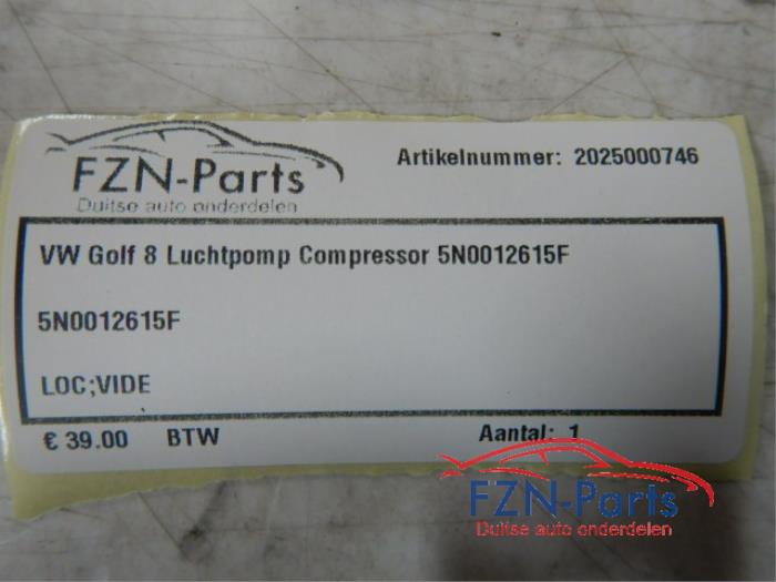VW Golf 8 Luchtpomp Compressor