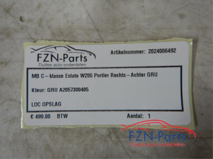 Portier 4Deurs rechts-achter Mercedes C-Klasse (22723904)