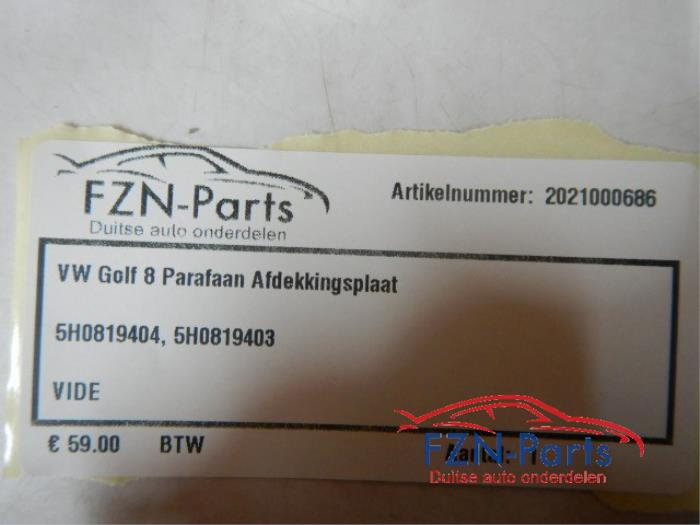VW Golf 8 Parafaan Afdekkingsplaat