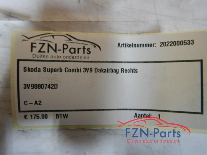 Airbag hemel rechts Skoda Superb (22730392)