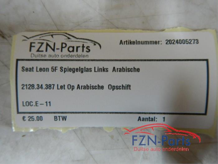 Seat Leon 5F Spiegelglas Links