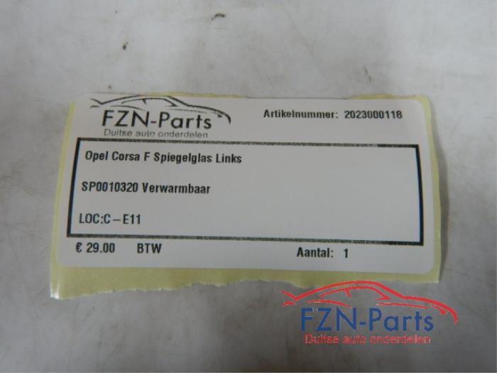 Opel Corsa F Spiegelglas Links SP