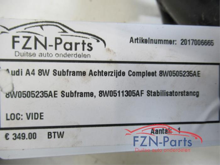 Audi A4 8W Subframe Achterzijde Compleet