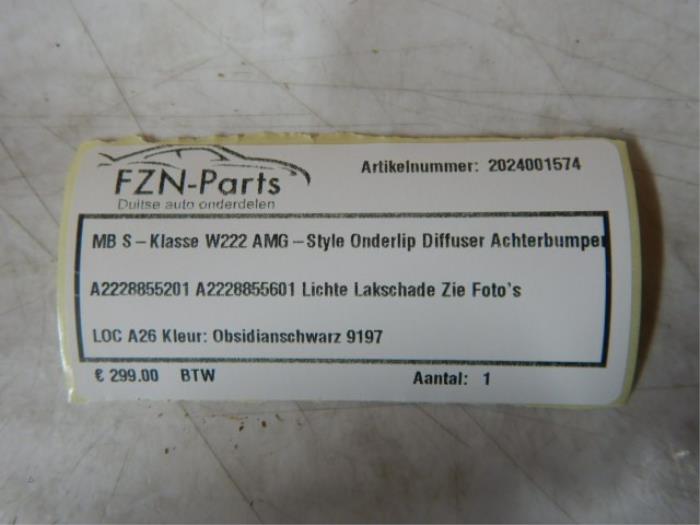 Diffuser achterbumper Mercedes S-Klasse (22726961)