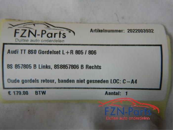 Veiligheidsgordel Set voor Audi TT (22729346)