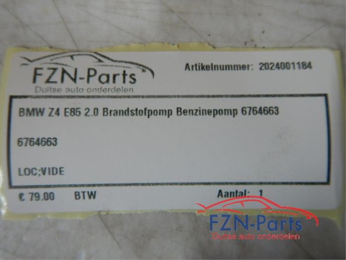 BMW Z4 E85 2.0 Brandstofpomp Benzinepomp