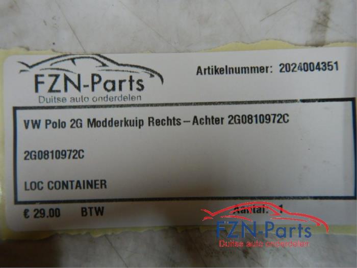 VW Polo 2G Modderkuip Rechts-achter