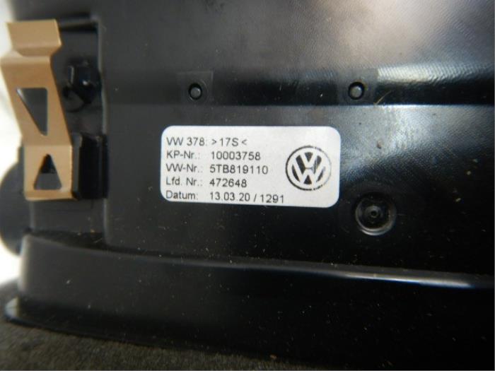 VW Touran 5TA Dashboard Inlegset Hoogglans Zwart