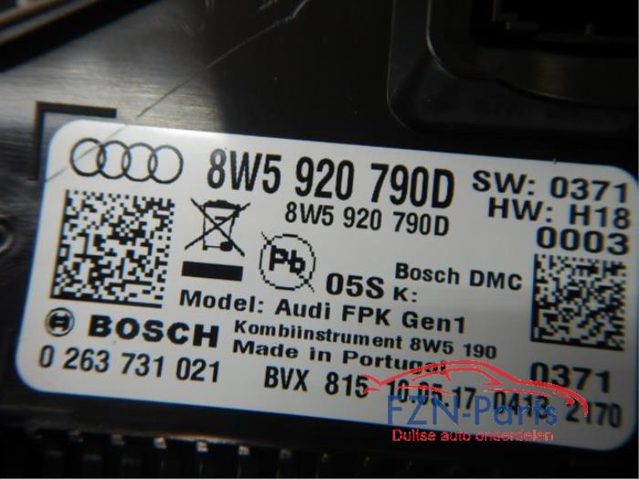 Audi S5 8W5 Digitale Teller Kilometerteller Virtual cockpit