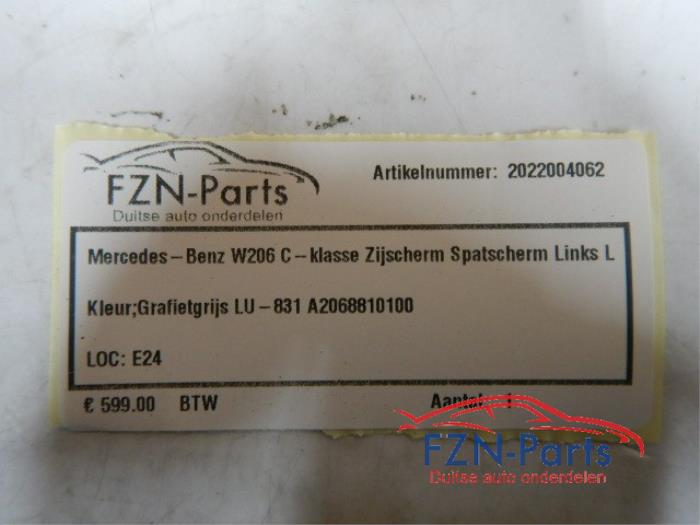 Mercedes-Benz W206 C-Klasse Zijscherm Spatscherm Links L