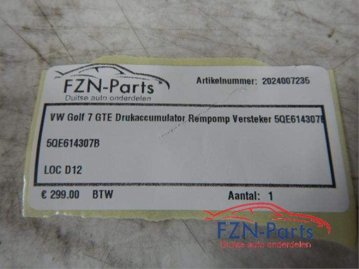 VW Golf 7 GTE Drukaccumulator Rempomp Versterker